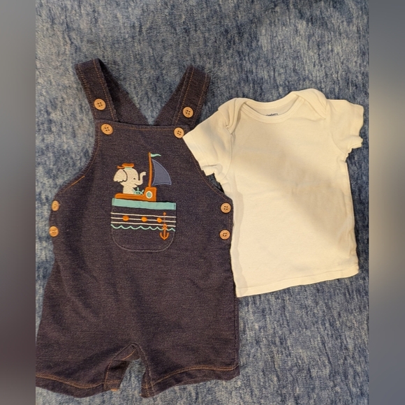 Pekkle Other - Charming Denim Overalls with White Tee